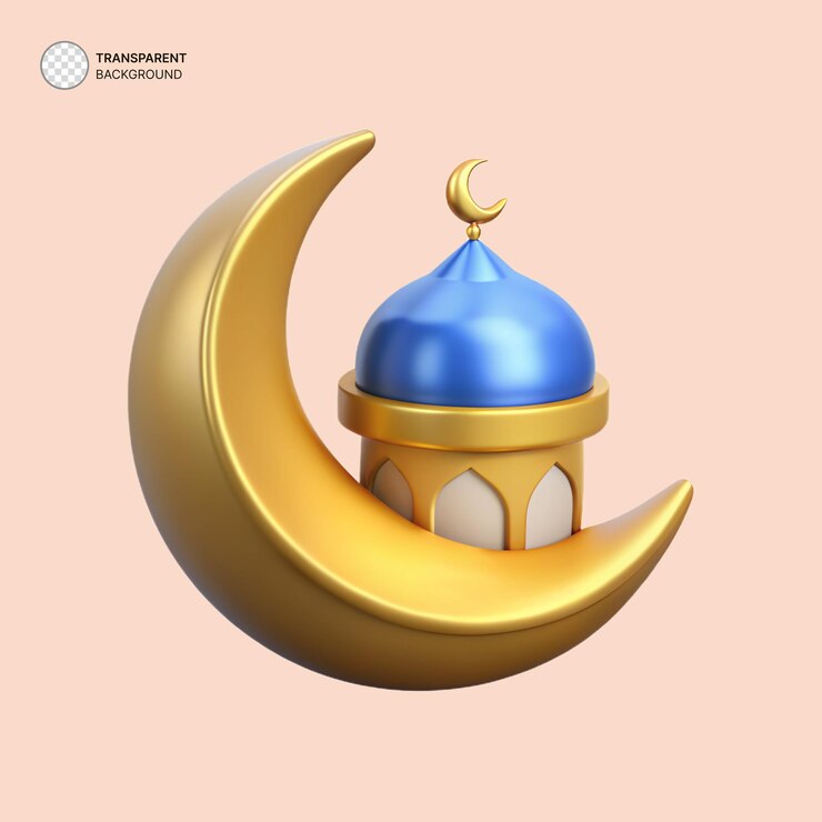 PSD psd eid al adha mezquita islámica ramadán 3d ilustración del icono