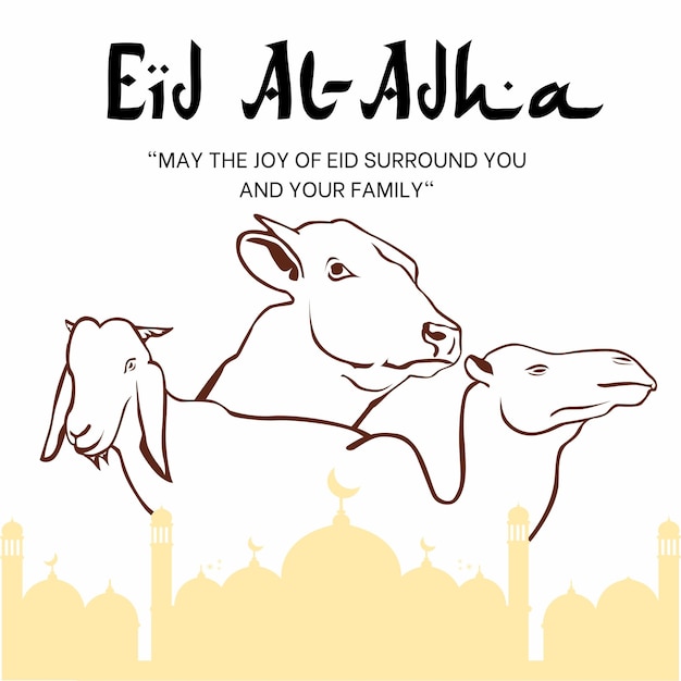 PSD psd eid al adha mubarak islamisches fest social media poster vorlage