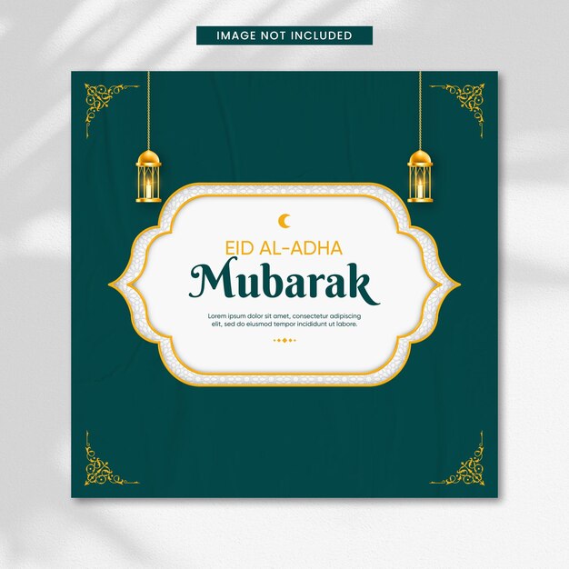 PSD Eid al Adha Mubarak islamisches Fest Social Media Vorlage