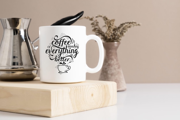 PSD ein Becher mit Ihrem Design hier drauf