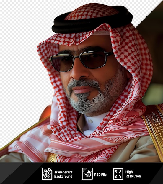 PSD psd ein reicher mann ein arabischer mann in traditioneller kleidung in einem auto mit geld png psd