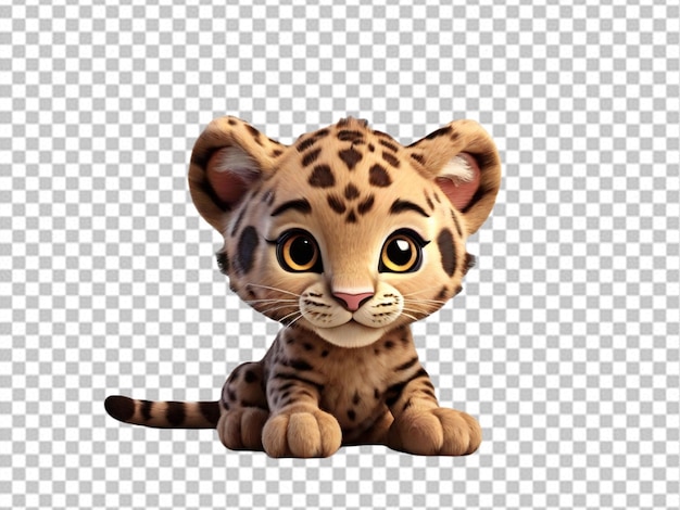 PSD psd eines 3d-cartoon-baby-panthers