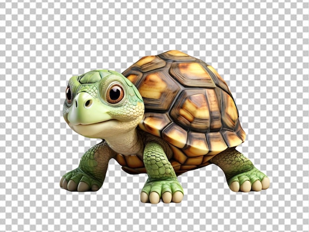 Psd eines 3d-cartoon-baby-schildkröten