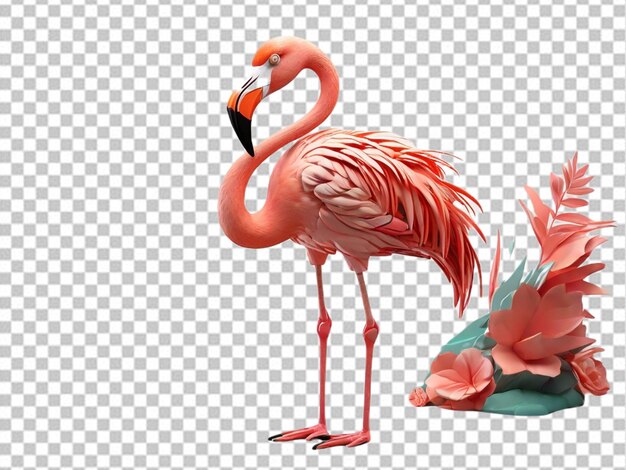 PSD psd eines 3d-flamingos