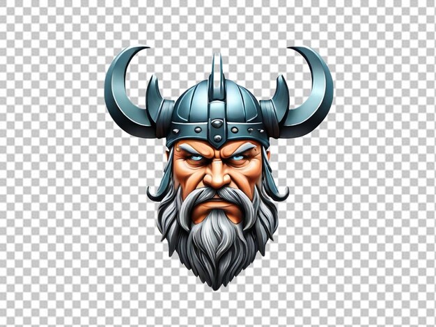 PSD psd eines 3d-viking-kopflogos