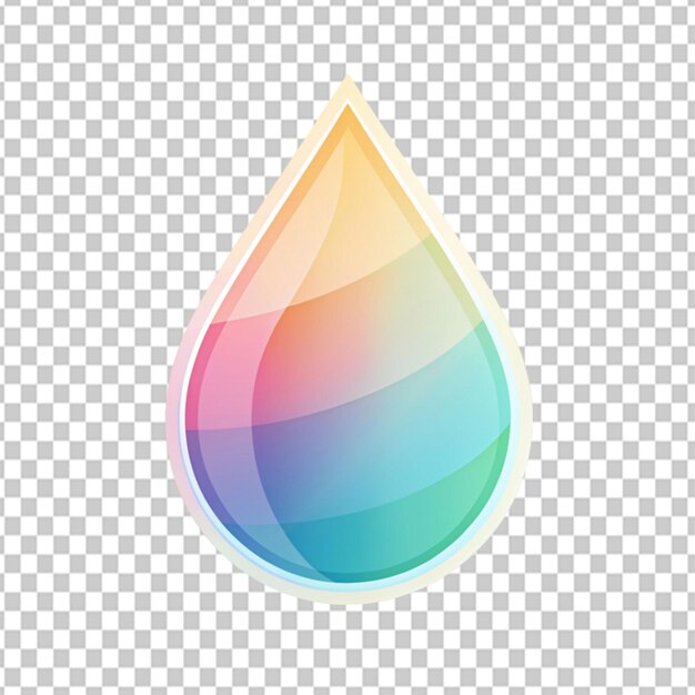 PSD psd eines aufklebers mit dem logo eines wasserdrops auf durchsichtigem hintergrund