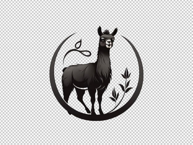 PSD psd eines logos von lama