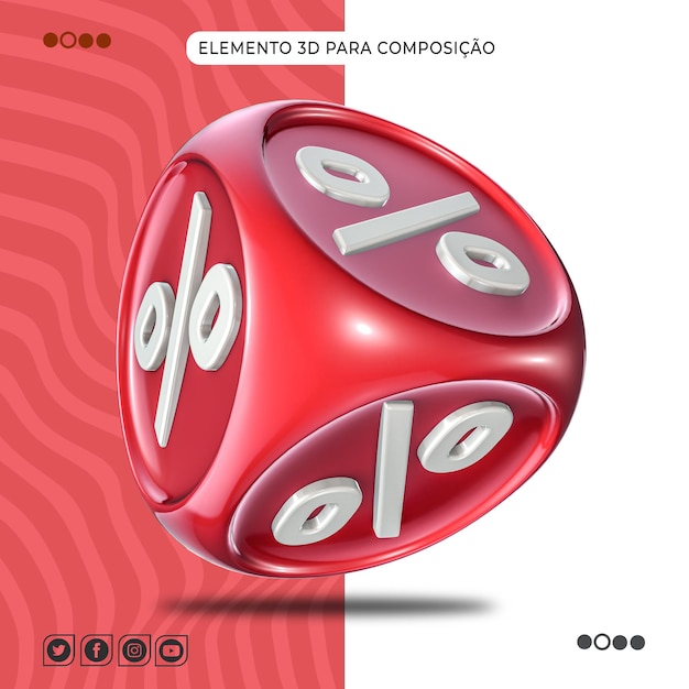 Psd element 3d para la composición