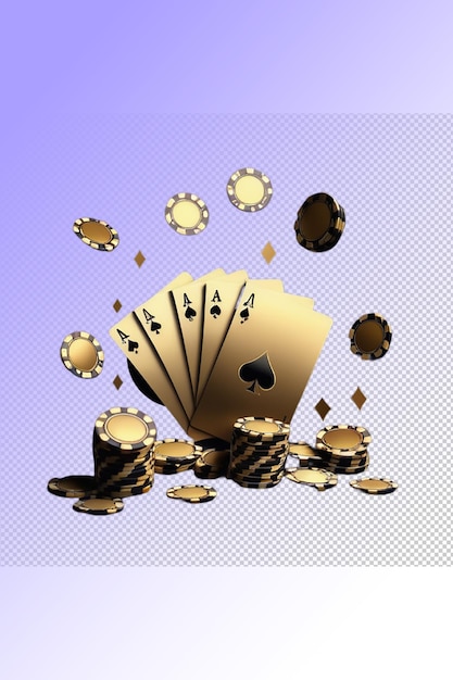 PSD psd un élément casino en ligne isolé sur un fond transparent