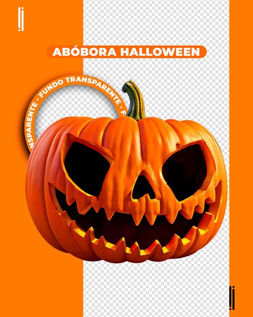 PSD psd elemento de abóbora de halloween 3d