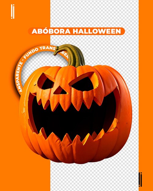 PSD psd elemento de abóbora de halloween 3d