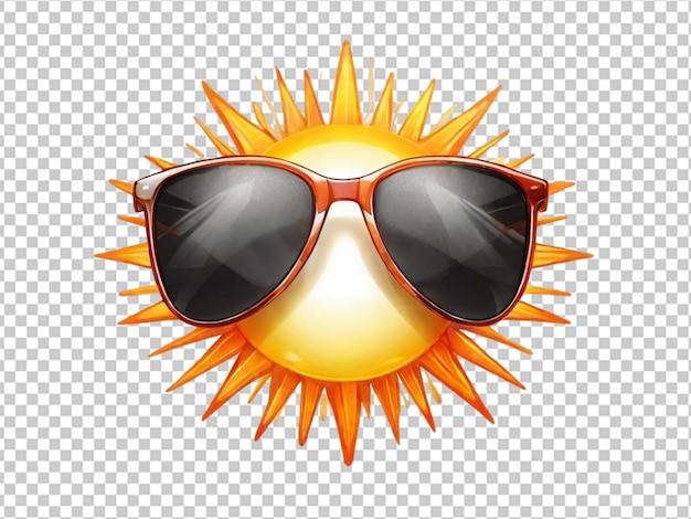 PSD psd de un emoji de sol en un fondo transparente