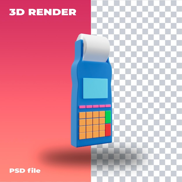 PSD psd-empfangsmaschine illustration 3d-rendering 3d-symbol