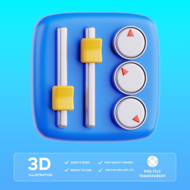 PSD-Equalizer 3D-Illustration