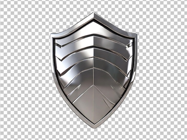 PSD psd de un escudo plateado de 3d