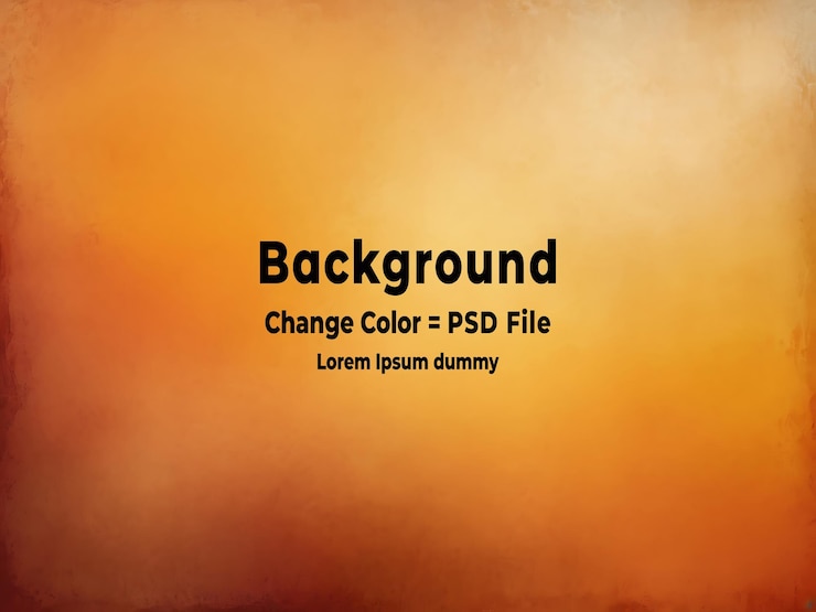 PSD psd estandarte de pared de cemento o hormigón de textura grunge amarillo y naranja horizontal con fondo en blanco