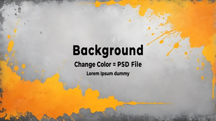 PSD psd estandarte de pared de cemento o hormigón de textura grunge amarillo y naranja horizontal con fondo en blanco
