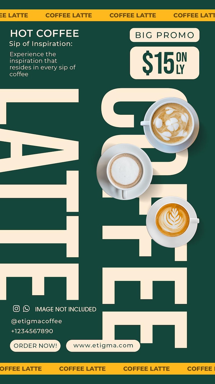 PSD psd etigma coffee collection design para mídias sociais e modelo de história do instagram