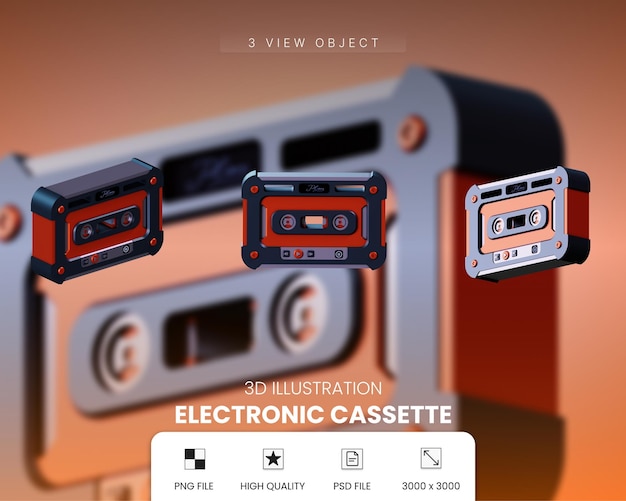 PSD Exklusives Objekt Musikausrüstung 3D-Symbol Modern im Design-Stil Transparent
