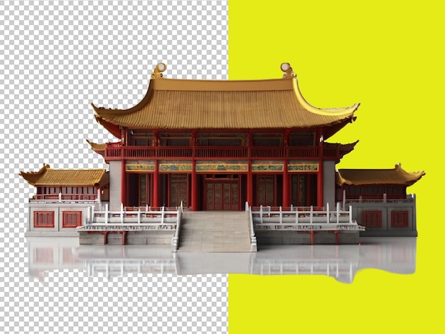 PSD psd f un temple chinois en 3d