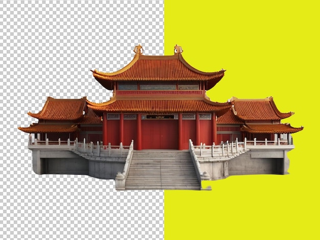 Psd f um templo chinês 3d