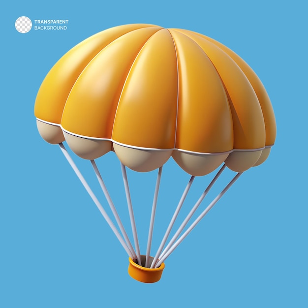 Psd Fallschirm 3D-Ikonen-Illustration