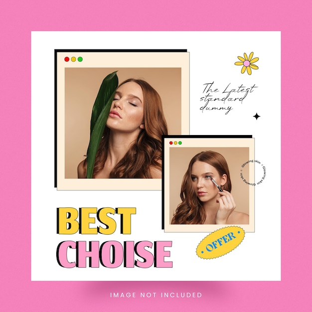 PSD fashion instagram post set premium psd