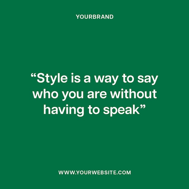 PSD Fashion Quotes Design senza tempo per i social media e il modello di post su Instagram