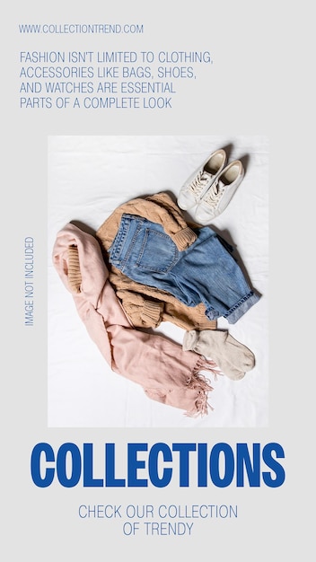PSD Fashion Sale Collection Design für soziale Medien und Instagram Story Vorlage