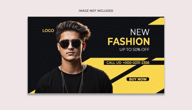 Psd fashion sale facebook-cover-design und bereites vorlage-layout