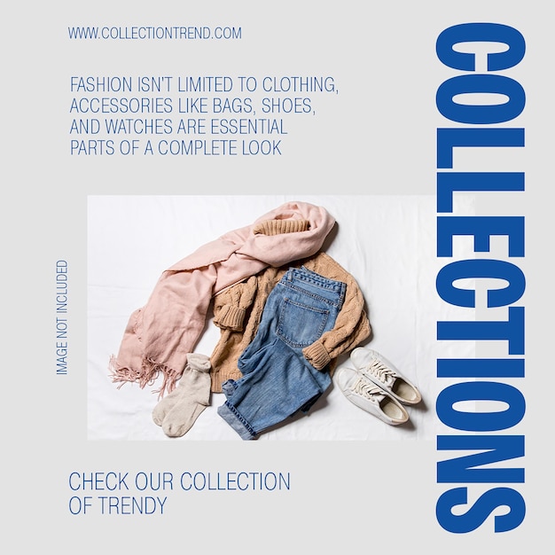 PSD Fashion Sale Typografie Design für soziale Medien und Instagram Post Vorlage