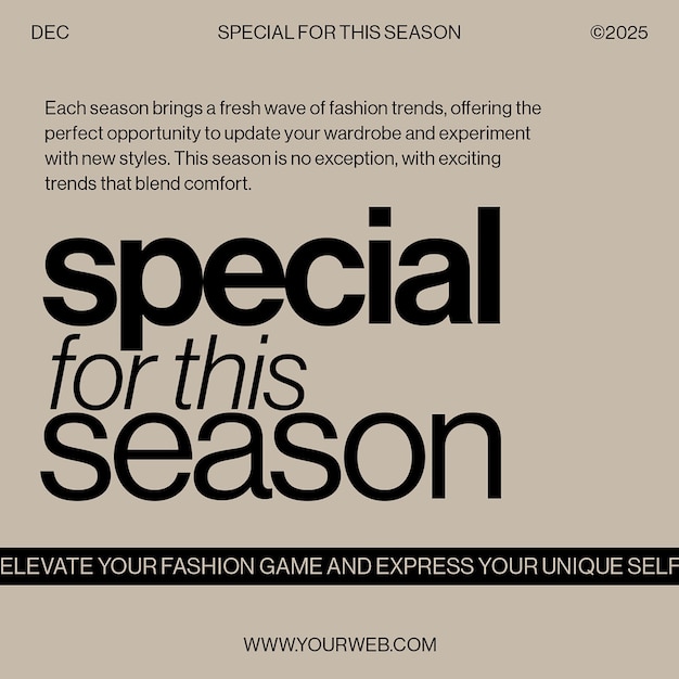 PSD Fashion Special Event Pure Flow Design para las redes sociales y la plantilla de historias de Instagram