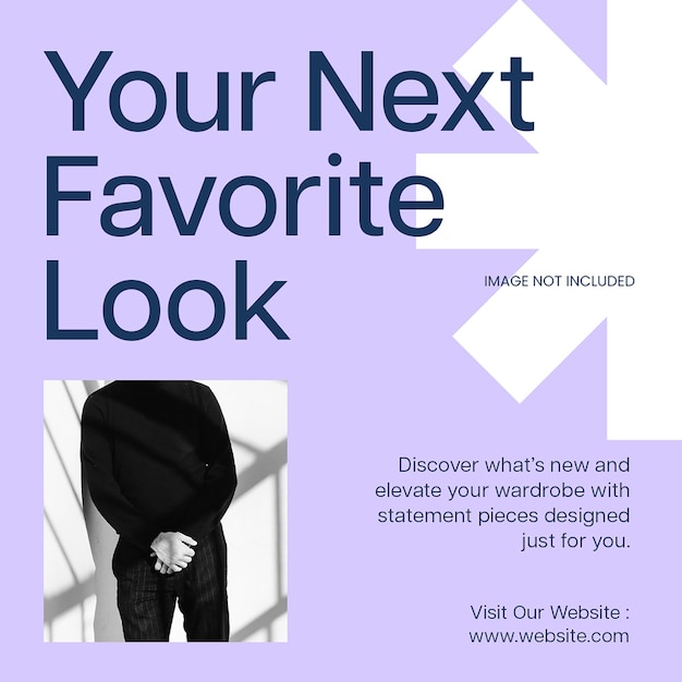 PSD Favorite Look Fashion Forestique Diseño para las redes sociales y la plantilla de publicaciones de Instagram