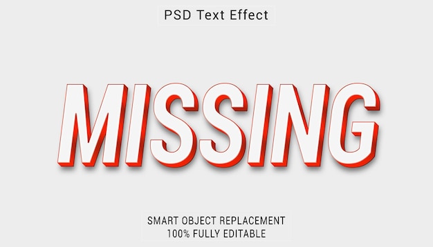 PSD fehlendes Logo-Text-Stil-Effekt
