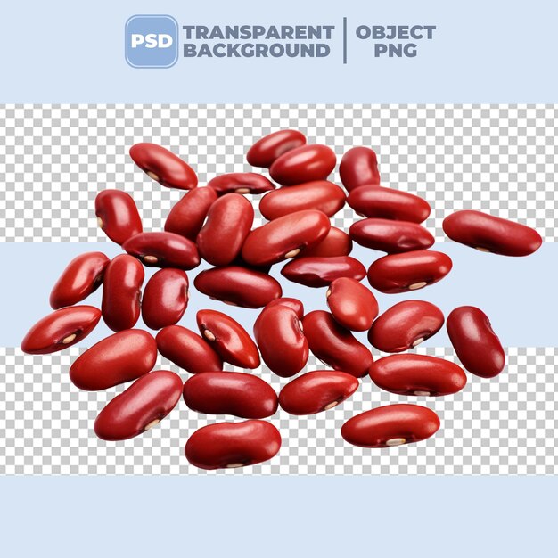 PSD psd feijão vermelho isolado fundo transparente png