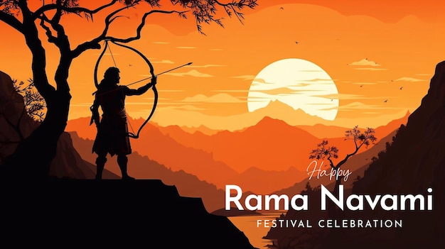 PSD psd feliz festival ram navami da índia senhor rama