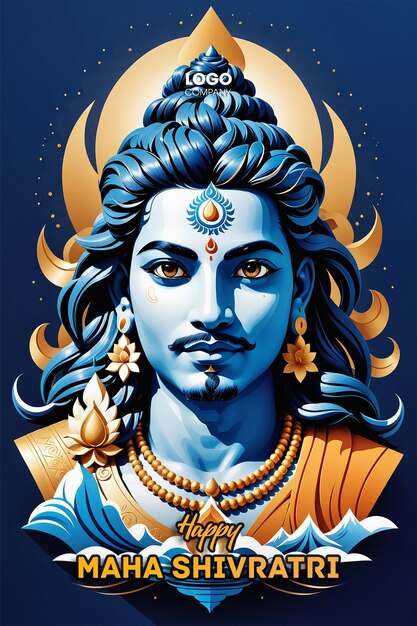 PSD psd feliz maha shivratri com trisulam um festival hindu celebrado da noite do senhor shiva