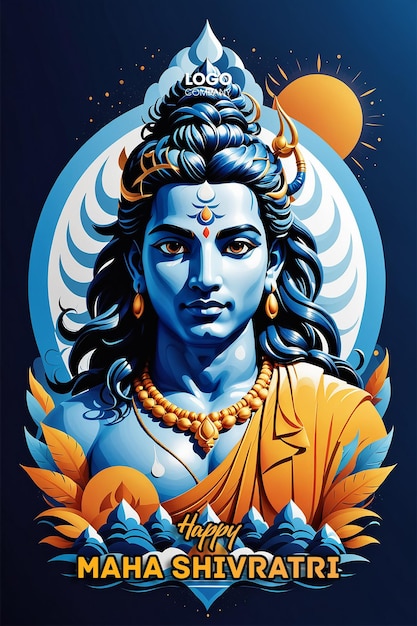 PSD psd feliz maha shivratri con trisulam un festival hindú celebrado de la noche del señor shiva