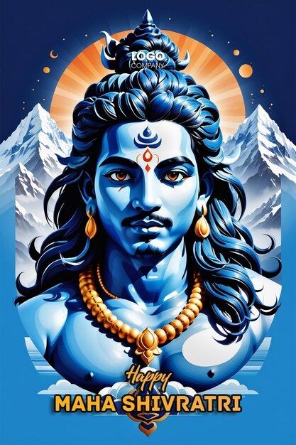 PSD psd feliz maha shivratri con trisulam un festival hindú celebrado de la noche del señor shiva