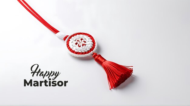 PSD psd feliz martisor primer día de primavera martenitsa comienzo de la celebración de la primavera símbolo rojo fiesta