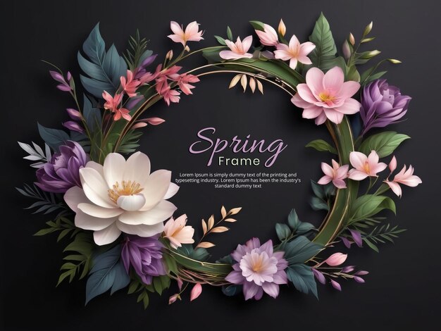 PSD psd feliz primavera floral plantilla de diseño de redes sociales
