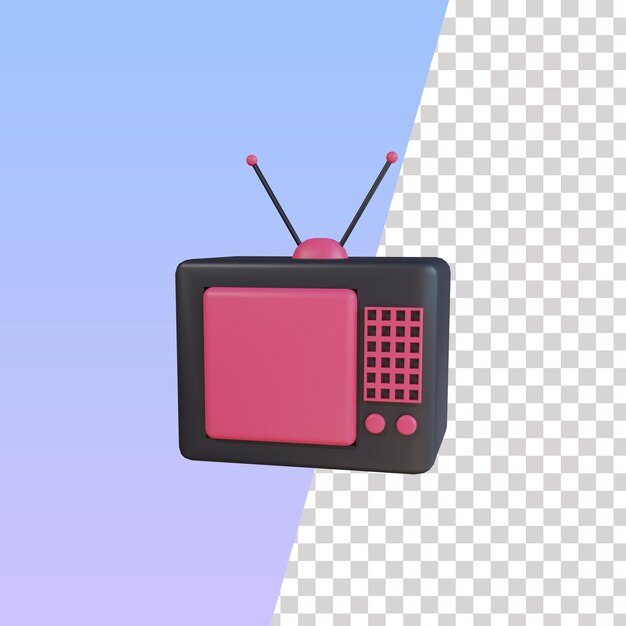 Psd-fernseher 3d-symbol