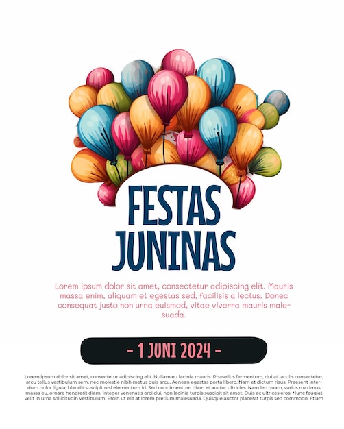 Psd Festa Junina Modèle De Bannière Affiche Flyer