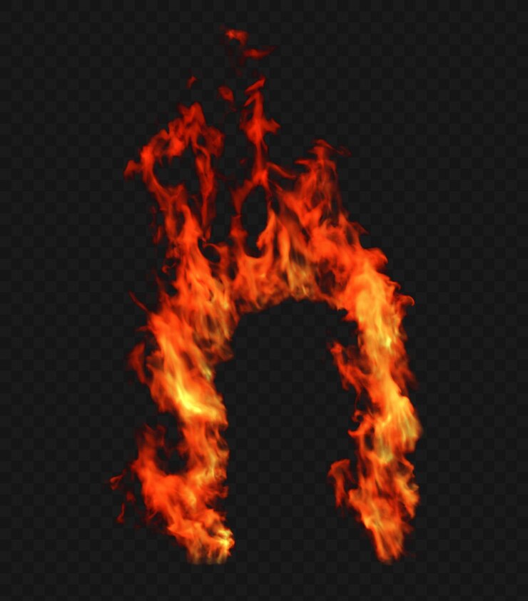 PSD psd fiamme fiamme confine porte e finestre forme su sfondi trasparenti rendering 3d.