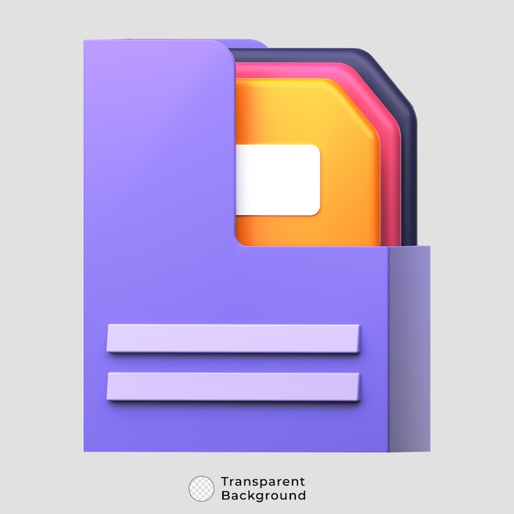 PSD psd file storage icon 3d illustration