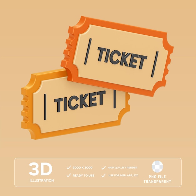 PSD-Filmkarten in 3D-Illustration