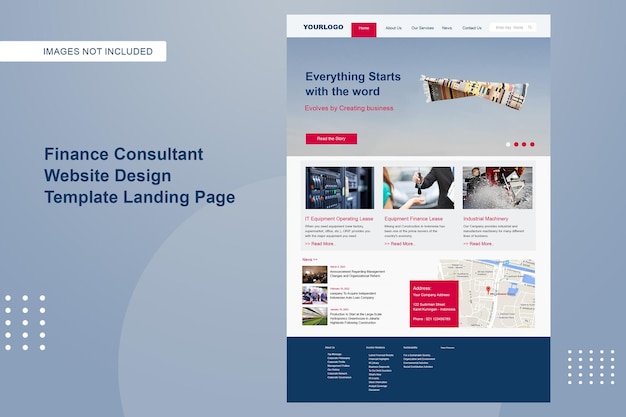 PSD Financial Service Web-Landing-Page-Vorlage