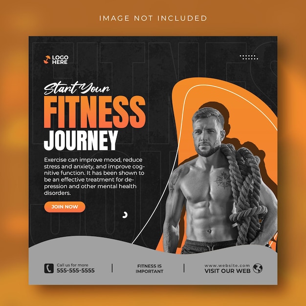 PSD psd fitness- und fitness-social-media-banner-template-design