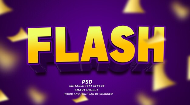 PSD Flash Sale 3d Editable Efecto de texto plantilla de Photoshop