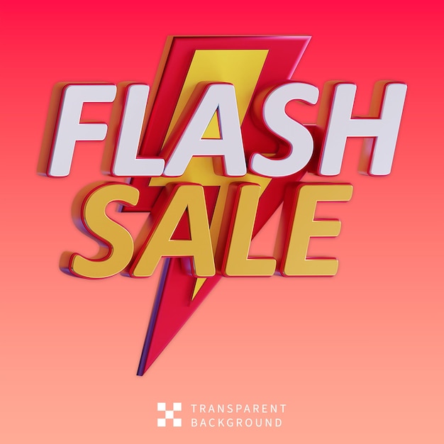 PSD-Flash-Verkauf 3D-Illustration